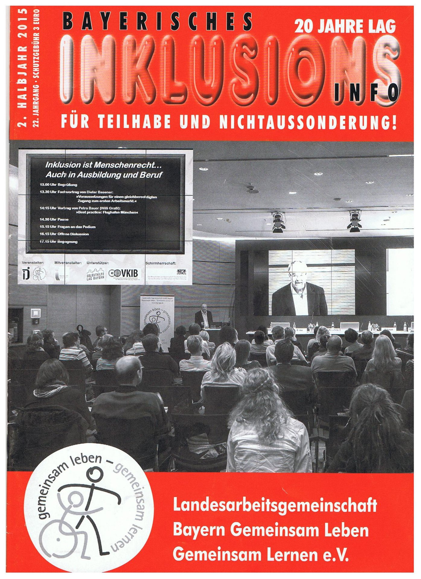 Cover des Inklusionsinfo 2. Halbjahr 2015